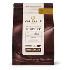 Chocolate Belga Amargo Power 80% Cacau - Gotas 2,5 Kg