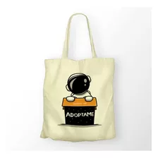 Bolsa / Morral De Tela Reutilizable - Astronauta Adoptame