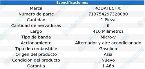 Banda Accesorios Micro-v Alt, A/a Lexus Es330 V6 3.3l 04-06 Foto 2