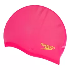 Touca De Natação Em Silicone Speedo - Flat Cap - Rosa Neon Cor Rosa Escuro Desenho Do Tecido Liso Tamanho Unico