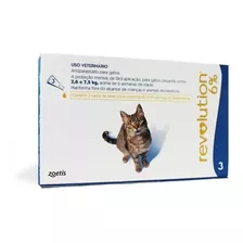 Antipulgas Para Gato Pipeta Revolution 2.5 7.5 Kg X3 Cat