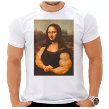 Camiseta Meme Camisa Monalisa Academia Treino Musculação M21