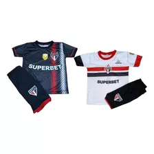 2 Kit Conjunto Infantil Do Sao Paulo Preto E Branco