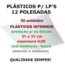 50 Plásticos Internos 0,06 P/ Proteção De Lp Discos Vinil