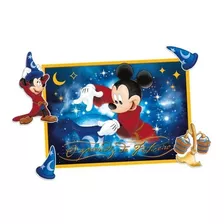 Painel Decorativo C/ Apliques - Mickey Fantasia 64cm X 45cm Cor Estampado
