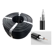 Rollo De Cable Rg6 Negro 305 Mts Con Mensajero