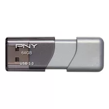 Pendrive Usb 3.0 De 64 Gb Pny Turbo Attache 3 Gris