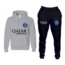 Conjunto Moletom Infantil Juvenil Psg 23 Paris Blusa+ Calça