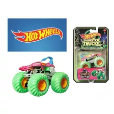 Monster Trucks Glow In Dark Carro Brilha Escuro Hot Wheels