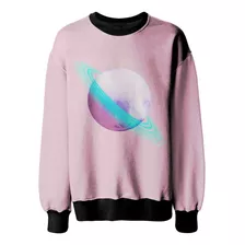 Casaco Blusa Moletom Saturno Vintage Retro Tumblr Space Mt