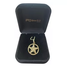 Estrela De 5 Pontas Pentagrama Pingente Em Ouro 18k Fechada