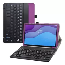 Funda + Teclado Para Lenovo Tab M10 Hd 10.1 (2nd Gen) Purp.