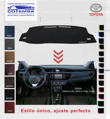 Luna Espejo Para Toyota Corolla 14-16, Copiloto, Convexo 