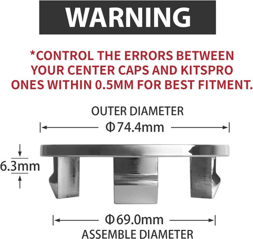 Kitspro  4 Tapas Centro Rin Mercedez Benz  2.9  74mm Foto 4