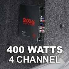 Amplificador Boss Audio R1004 - Riot - 400 Vatios, 4 Canales