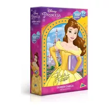 Quebra Cabeça Metalizado Disney Princesas Bela 200 Peças