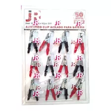 Exhibidor 12u Pinza Clips Para Batería Aislados Jr 25a