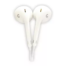 Auricular Con Microfono Con Cable Plug Fino Jack 3.5 Color Blanco Color Global Electronics Auri-epinearmic-2w