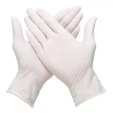 Guantes Descartables Blanco Talle M De Látex X 100 Unidades