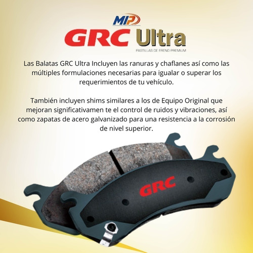 Balatas Delanteras Para Kia Forte 2019 Grc Ultra Ceramic Foto 4