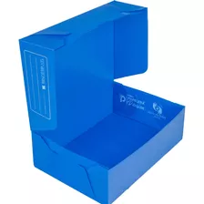 Caja Archivo Plastico Oficio Reforza Azul Pack 25u 1ra Marca