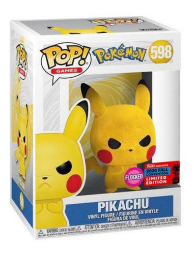  #598 Funko Pop Pikachu Flocked Pokemon Nycc