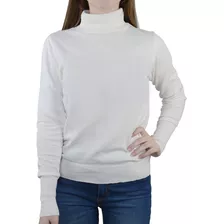 Blusa Feminina Seiki Tricot Gola Alta Off White - 830358