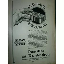 Publicidad Antigua Clipping Pastillas Del Dr. Andreu Lata