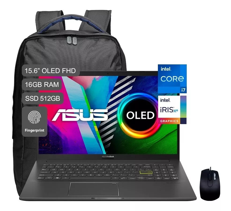 Laptop Asus Vivobook K513ea Ci7-1165g7 16gb 512gb 15.6 Oled