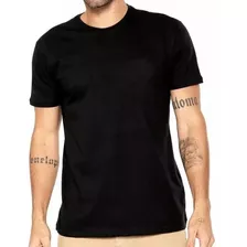 Camiseta Masculina Branca Uniforme Gola Redonda Algodão Lisa