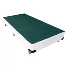 Base Sommier Box Rígido 1 Plaza 80 X 190cm Cama Color Blanco