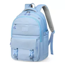 Mochila Escolar Iforu Antirrobo Mochila-07n Color Azul Cielo Diseño Liso 30l