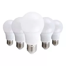 Kit 5 Piezas Foco Led Para Casa 10w Ahorradores Bombilla E27 Color De La Luz Blanco Frío