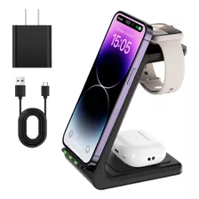 Cargador Inalámbrico 3 En 1 iPhone Apple Watch AirPods