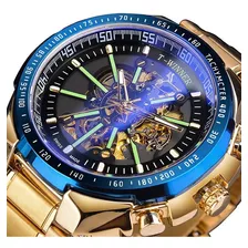 Reloj De Lujo Winner Para Hombre, Esfera Grande, Relojes Lum