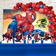 Kit Decoração Festa Infantil Homem Aranha Com Toten