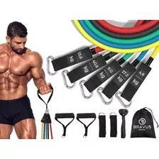 Kit Tubing Premium Elástico Extensor Exercício Bravus Sport