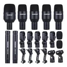 Kit Microfonos Bateria Takstar Dms-d7 Clamps Y Cuellos 7 Pcs