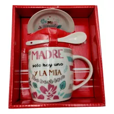 Feliz Dia Mamá, Taza + Plato Con Diseño Para Madres Ya917