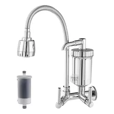 Torneira Gourmet Metal Inox Com Filtro Parede Luxo