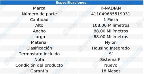 Toma Agua Termostato Nylon K-nadian X-type V6 2.5l 02 Al 05 Foto 3