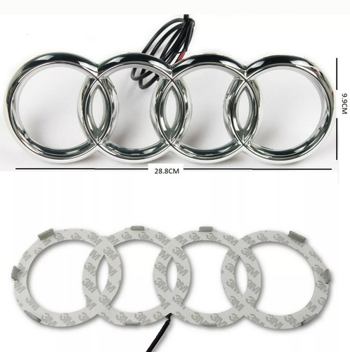 Emblema Audi Led Iluminado Parrilla A6 A7 S6 S7 Q5 Q7 Q8 Rs Foto 6