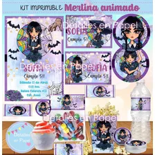 Kit Imprimible Editable De Cumpleaños Merlina