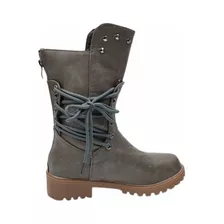 Botas Vaqueras Vintage De Media Caña Con Cordones Para Mujer