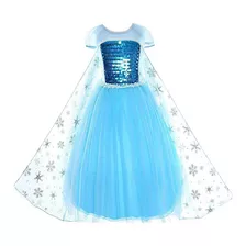 Vestido Talla 4 Para Niña Reina Elsa Disney Frozen Sin