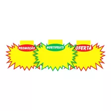 Kit Cartaz Splash Placa Oferta Supermercado - 300 Unds
