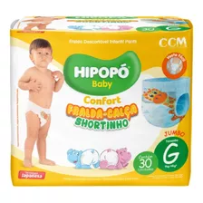 Fralda Calça Hipopó Jumbo Confort Shortinho M, G, Xg, Xxg