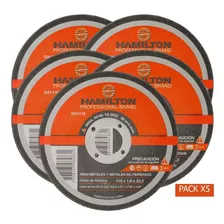 Disco Abrasivo Pack X5 Corte 115x1,6mm Acero Hamilton 