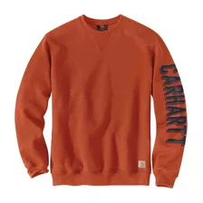 Carhartt - Sudadera Crewneck Loose Fit Sleeve Logo Sleeve Og