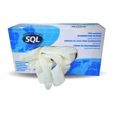 Guantes De Látex Sql Blanco Talle Xs - Caja X 100 Unidades